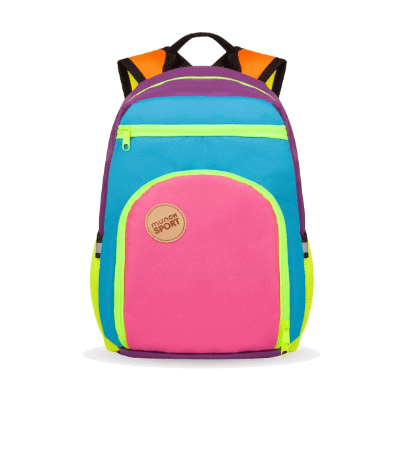 kolorowy plecak z kieszenią na lunchbox