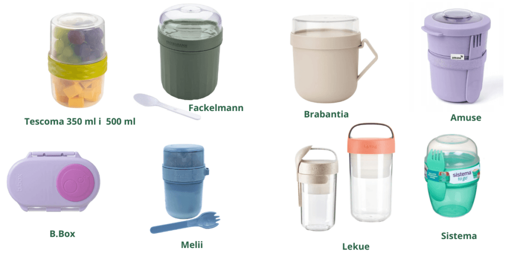Najlepszy pojemnik na owsiankę i jogurt na wynos 4 Pojemnik na jogurt z granola owsianke